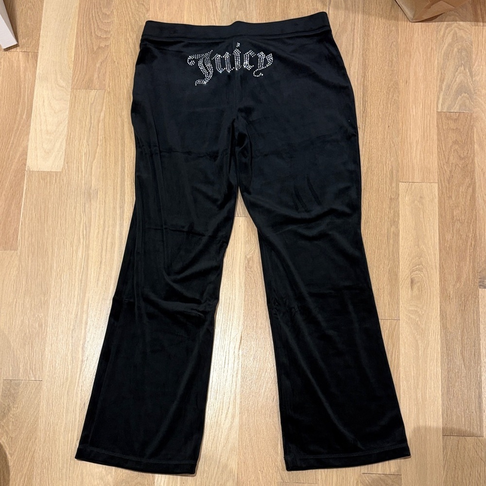 Juicy Couture Black Velour Track Pants